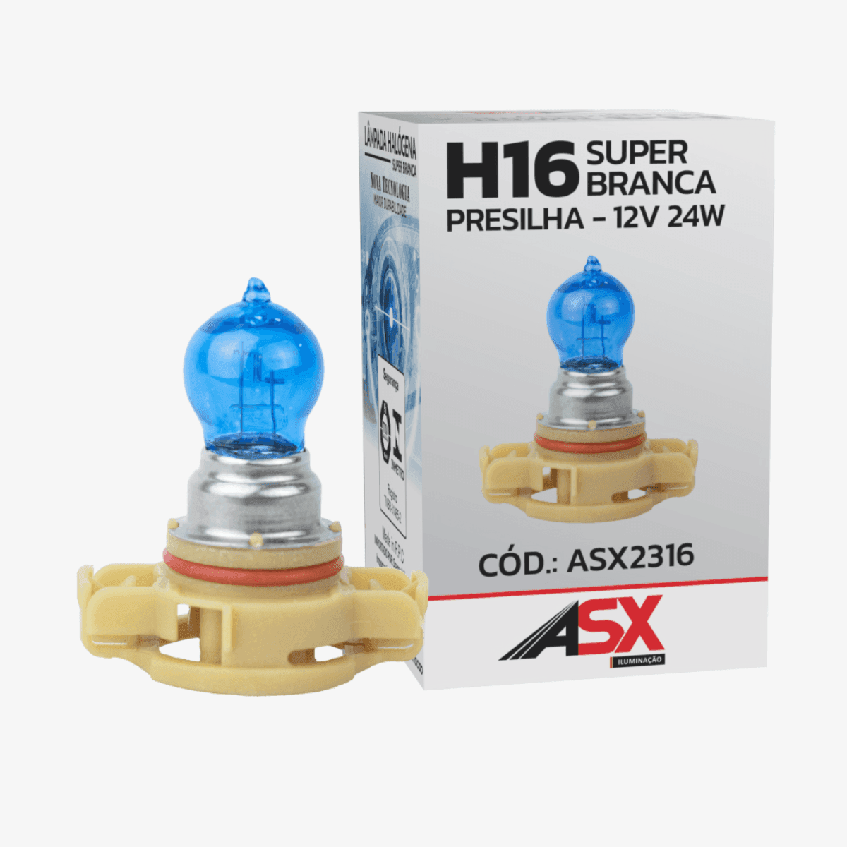 LÂMPADA H16 PRESILHA SUPER BRANCA