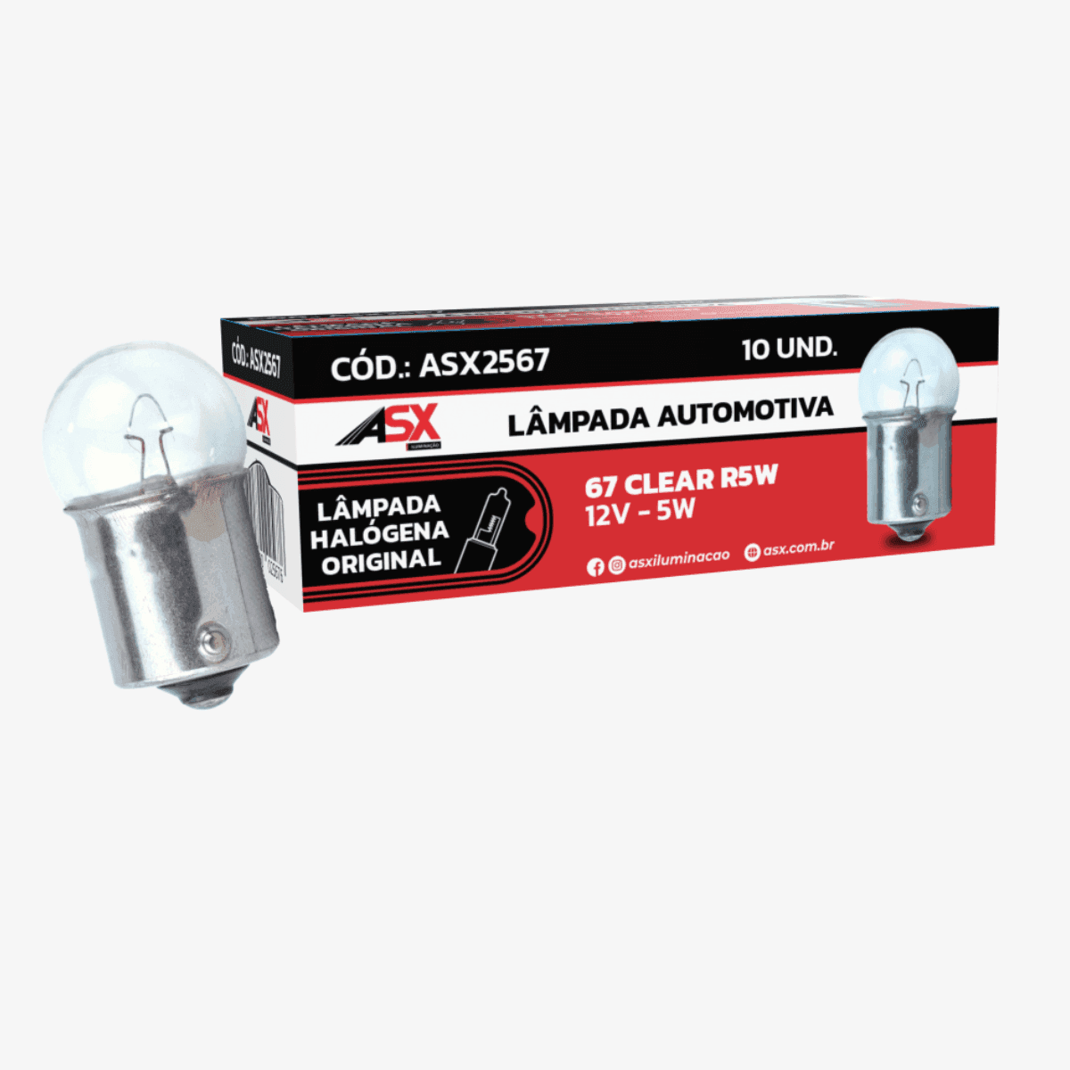 LÂMPADA 67 CLEAR R5W