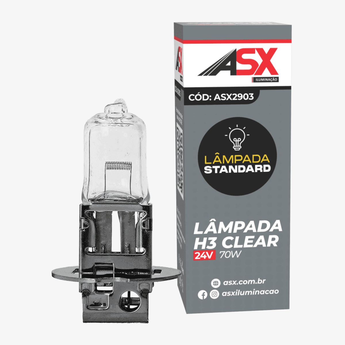 LÂMPADA H3 CLEAR STANDARD