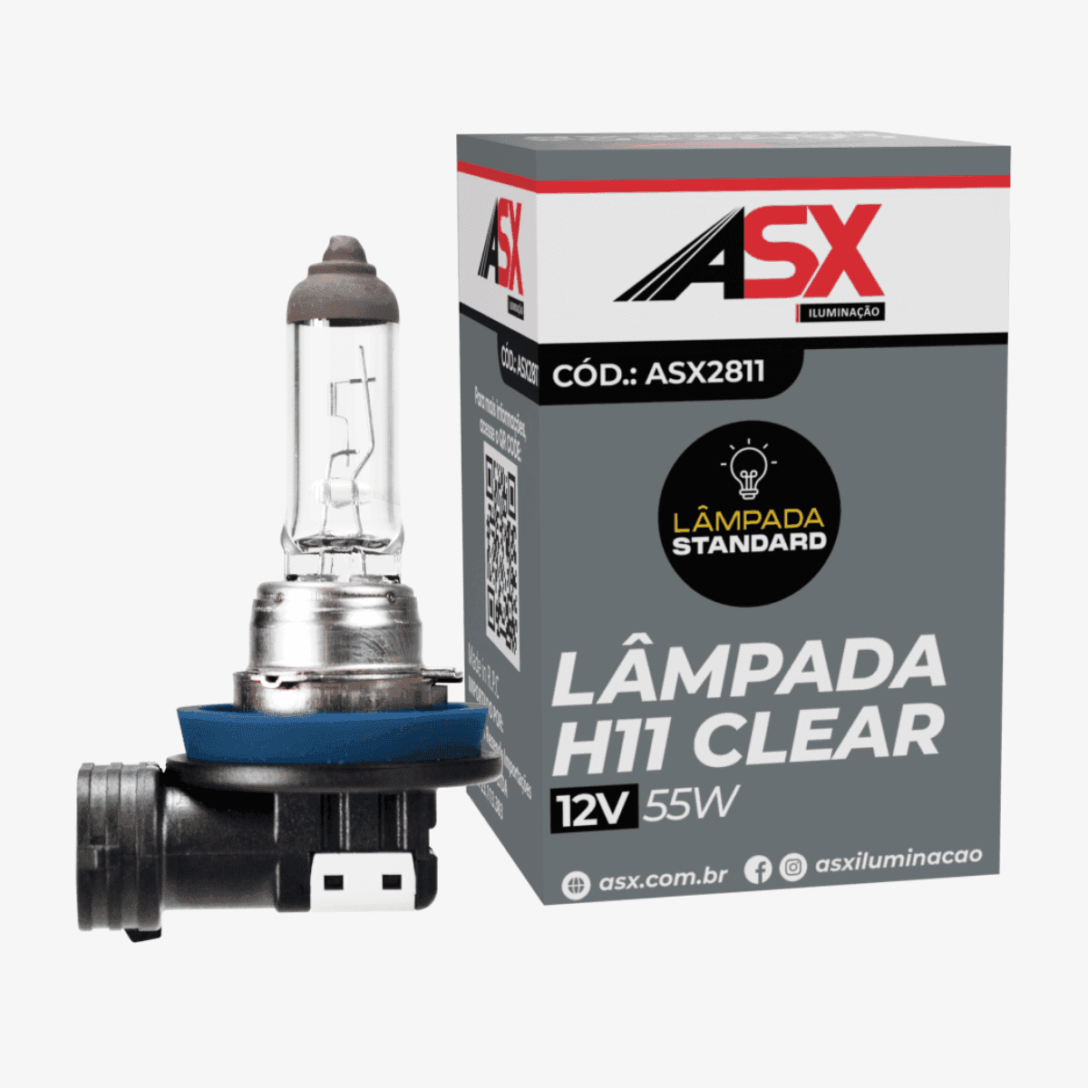 LÂMPADA H11 CLEAR STANDARD