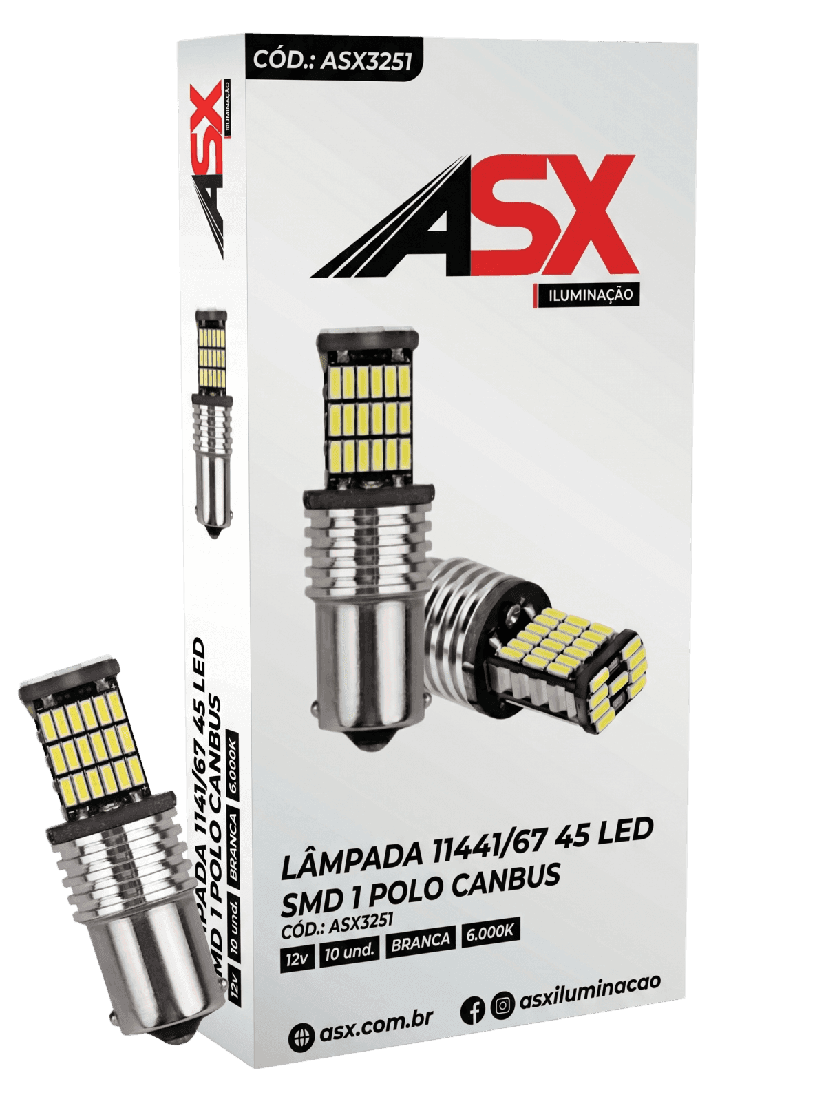 LÂMPADA 1147/67 45 LED CANBUS - 1 POLO