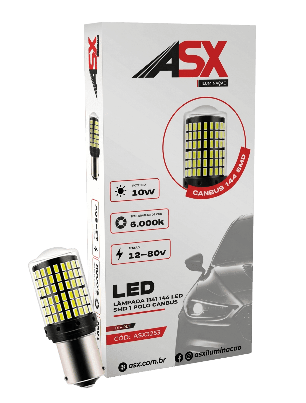 LÂMPADA 1141 144 LED CANBUS - 1 POLO