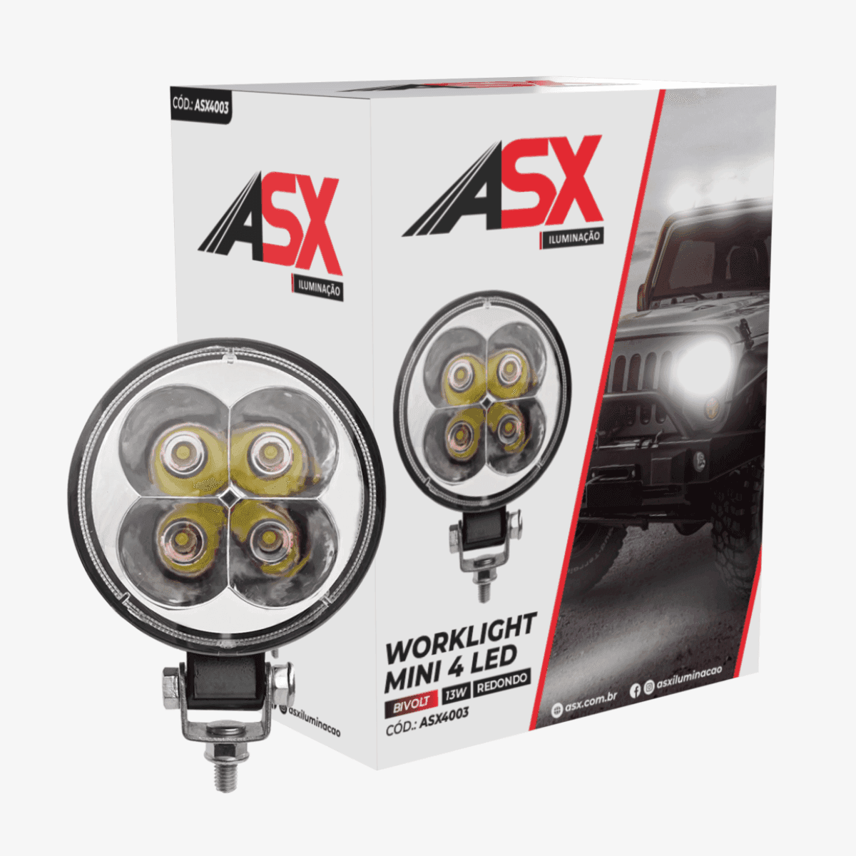 WORKLIGHT MINI 4 LED REDONDO