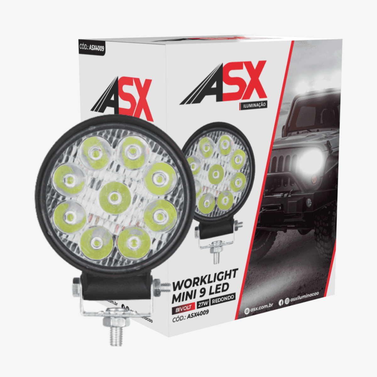WORKLIGHT MINI 9 LED REDONDO