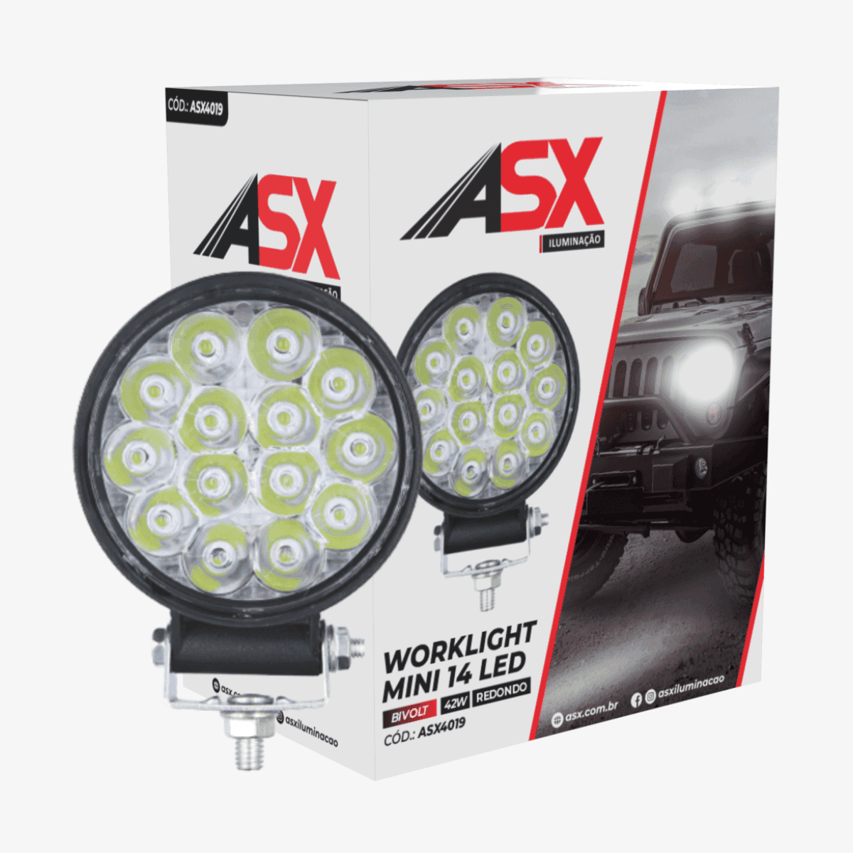 WORKLIGHT MINI 14 LED REDONDO
