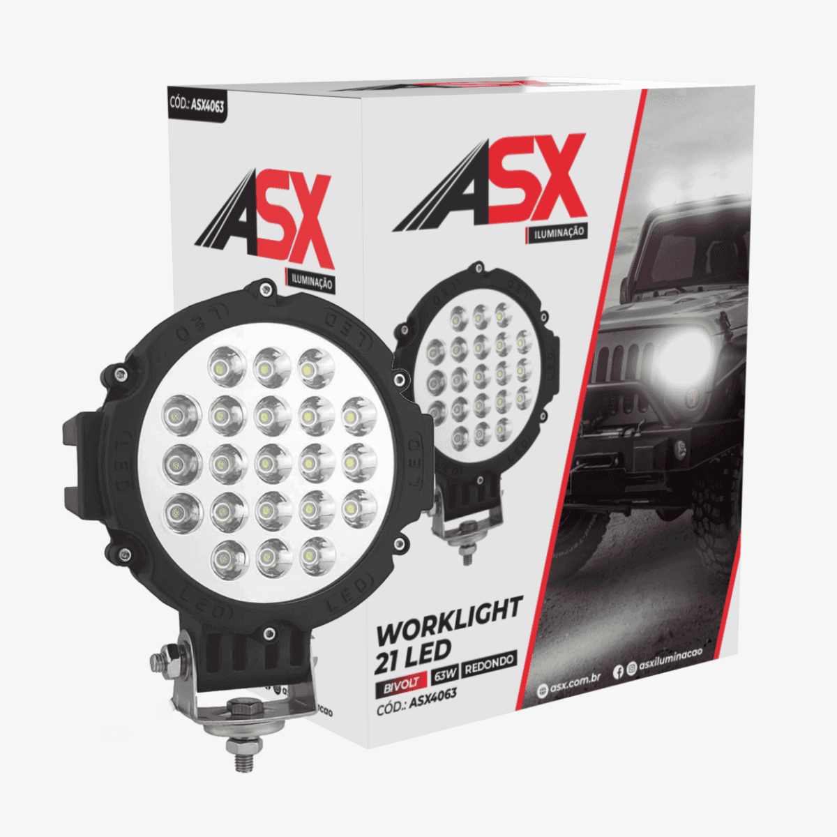 WORKLIGHT 21 LED REDONDO