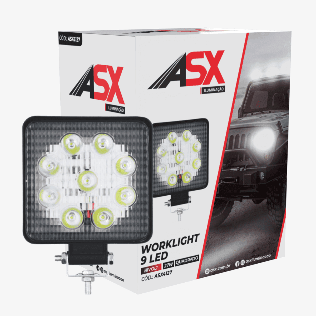 WORKLIGHT 9 LED QUADRADO