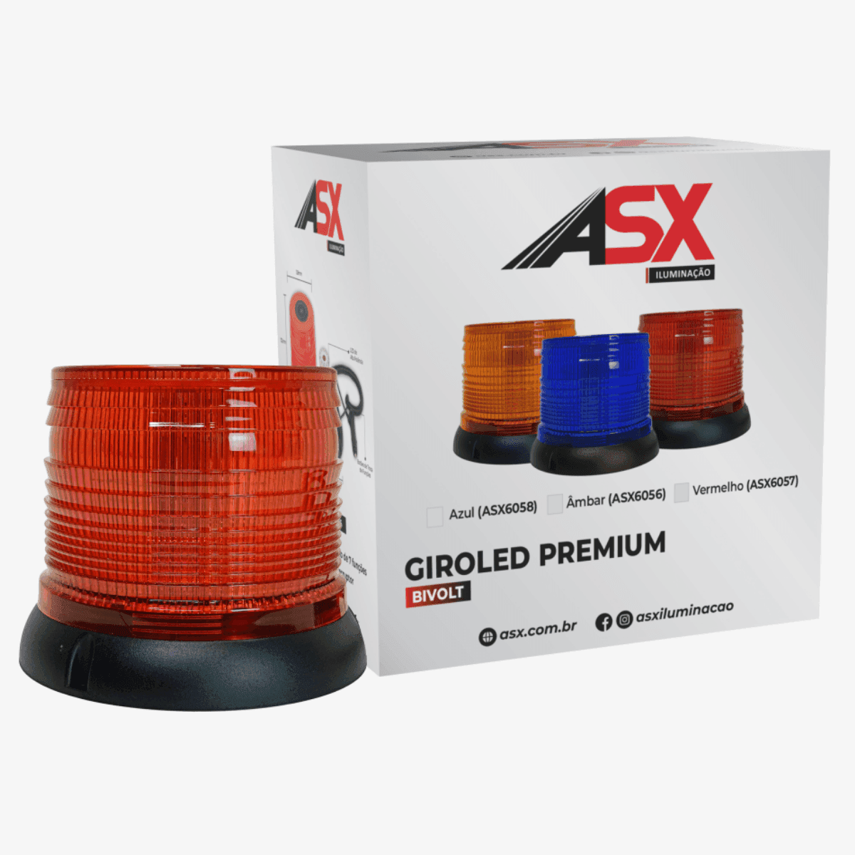 GIROLED PREMIUM 60 LED VERMELHA