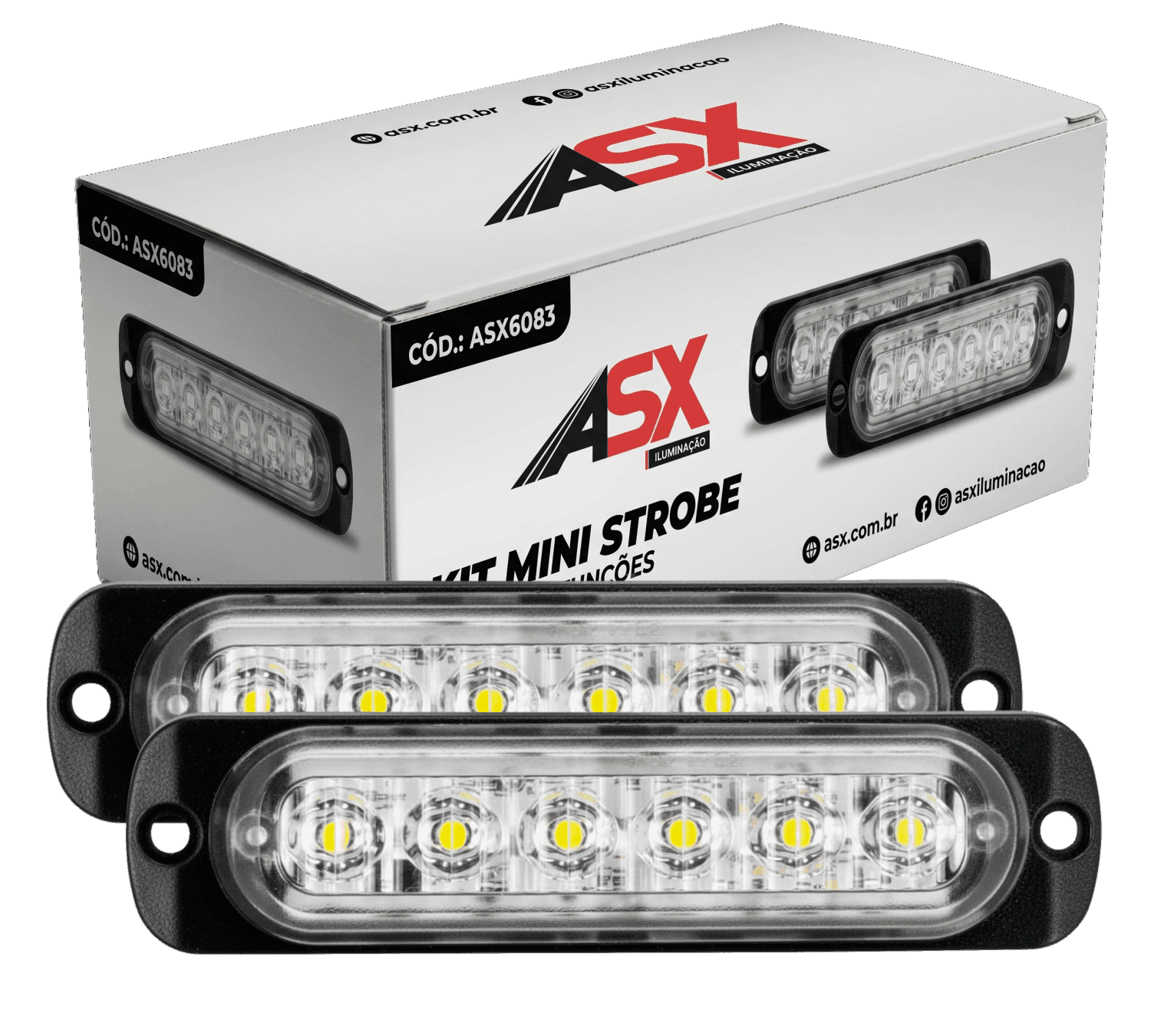 KIT MINI STROBE MULTIFUNÇÕES AZUL