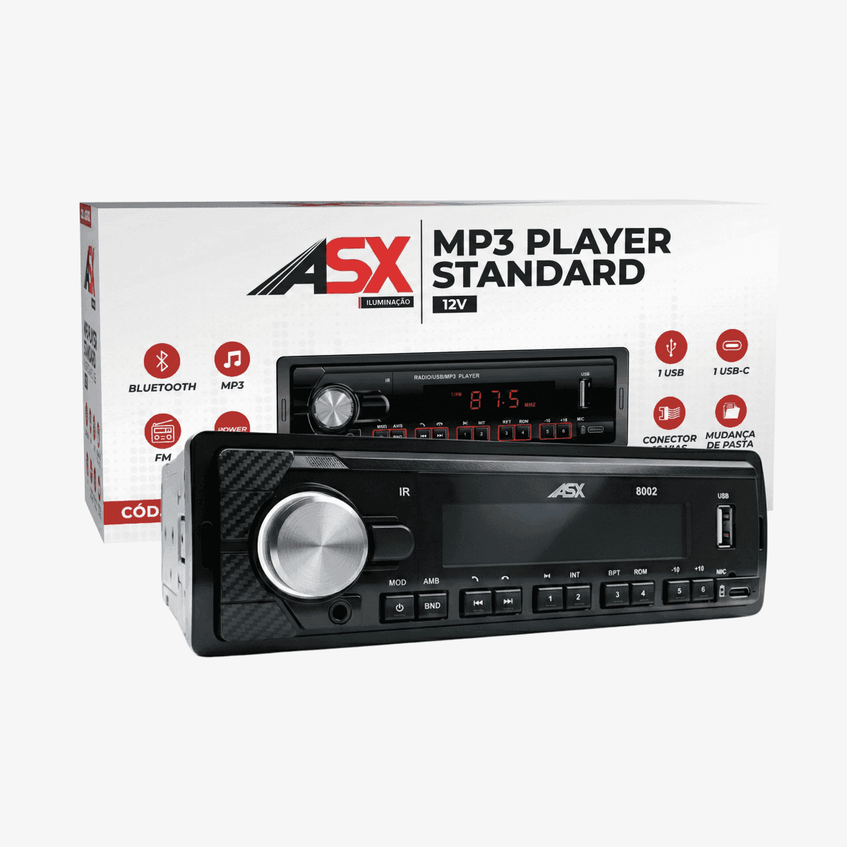MP3 PLAYER STANDARD COM 1 USB E 1 USB-C