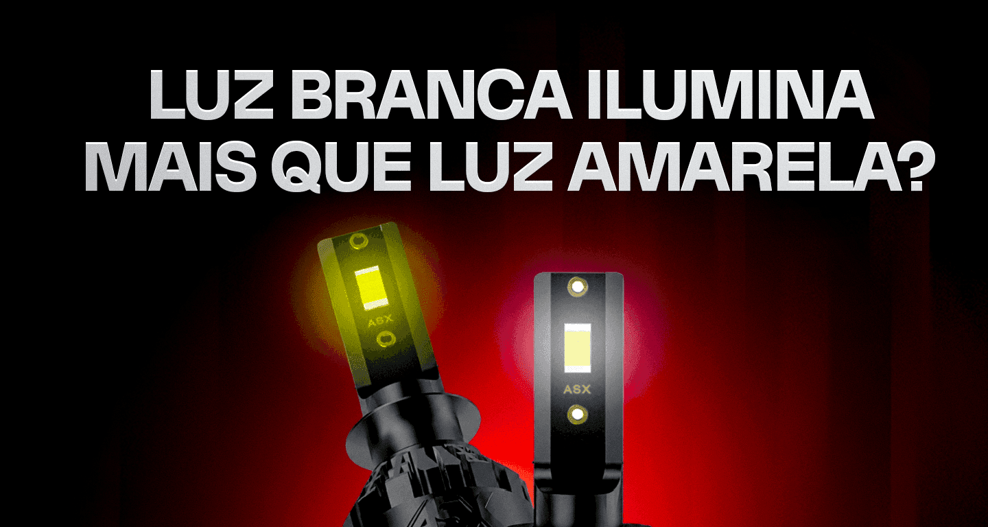 A luz branca ilumina mais que luz amarela?